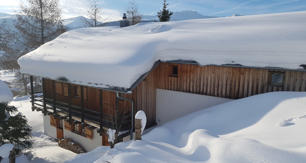 Ferienhaus Casa Seglias - Aussenansicht Winter