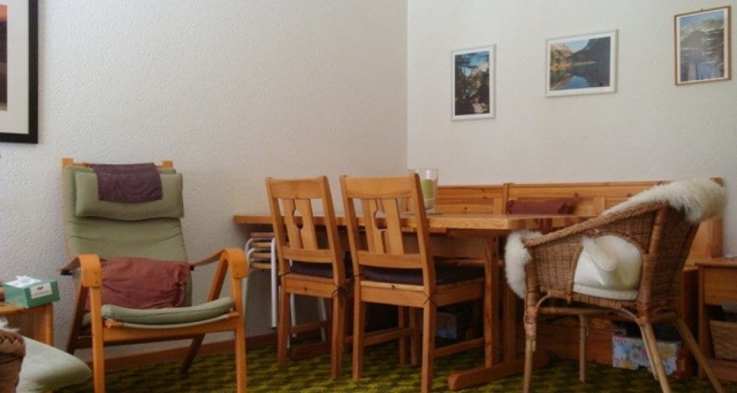 Essecke im Wohnzimmer