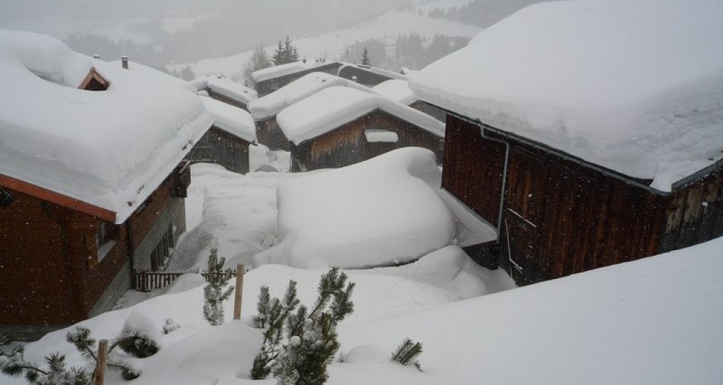 Aussicht ab Balkon Winter