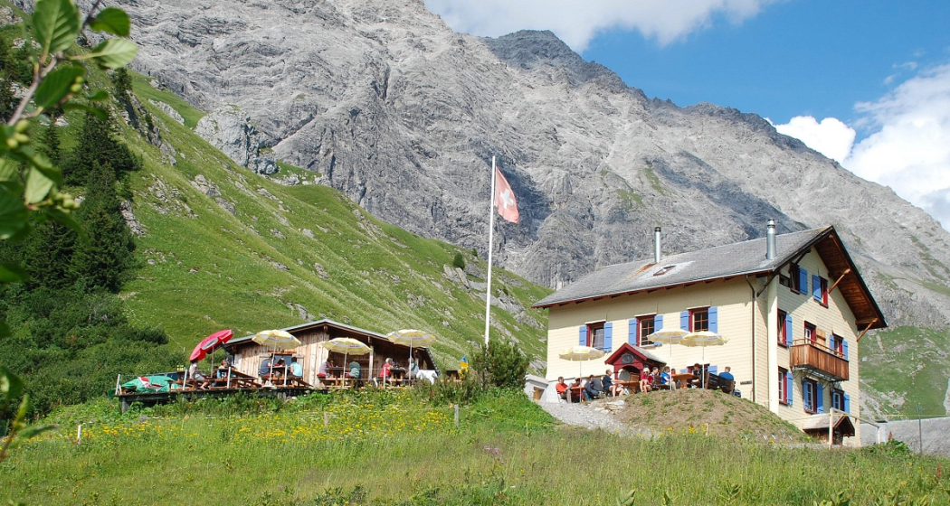 Terrasse Schesaplanahütte Terrasse Schesaplanahütte
