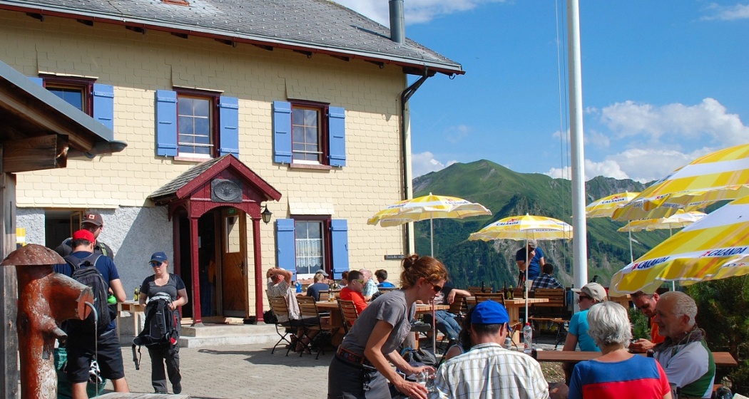 Terrasse Schesaplanahütte Terrasse Schesaplanahütte