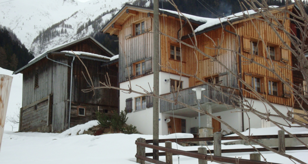 Ferienhaus Runs - Ansicht Winter
