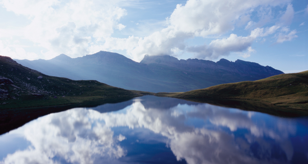 Selvasee mit Wolkenspiegelgung Selvasee mit Wolkenspiegelgung