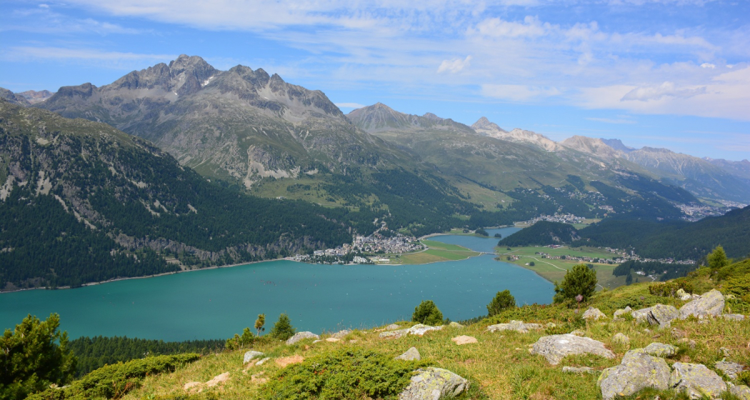 Blick nach Silvaplana Blick nach Silvaplana