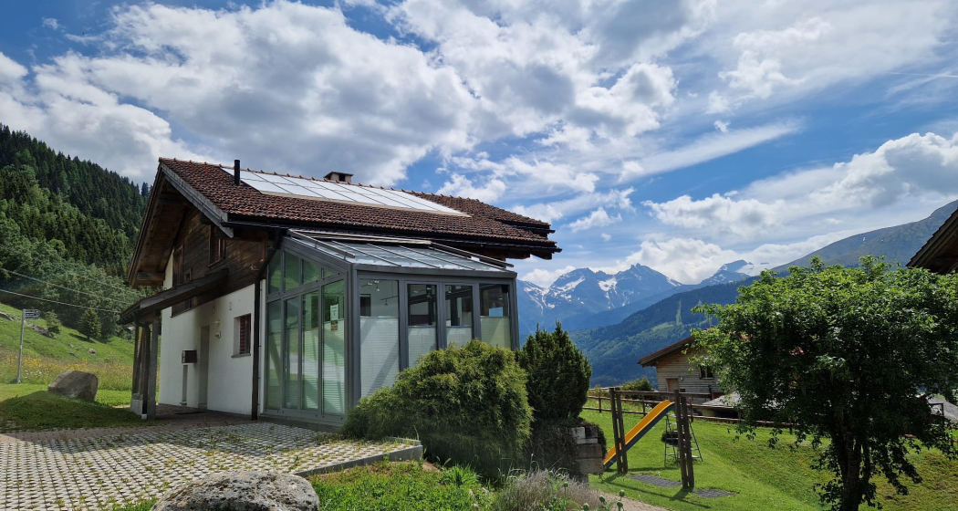 Haus mit Wintergarten