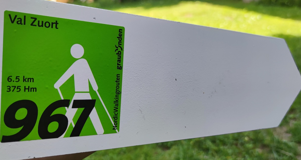 Wegweiser Nordic Walking Route Nr. 967