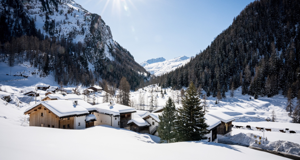 Avers-Cröt im Winter Avers-Cröt im Winter