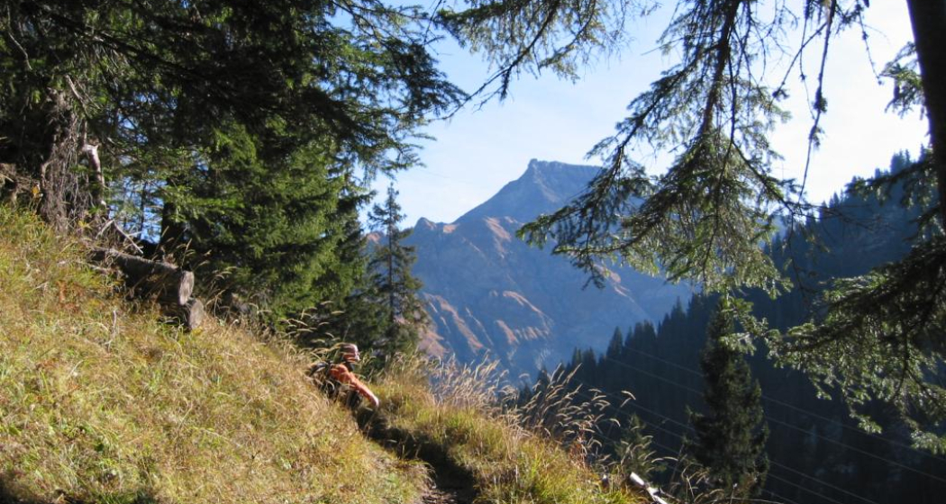 Etappe 5: Sicht auf Piz Beverin, vom Glasspass aus Etappe 5: Sicht auf Piz Beverin, vom Glasspass aus