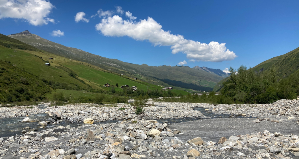 Rabiusa mit Blick talauswärts Rabiusa mit Blick talauswärts