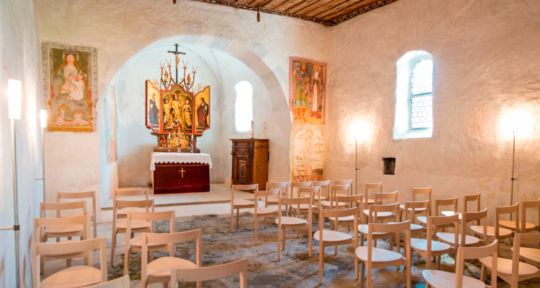 Das Foto zeigt die Kapelle St. Martin von Innen Das Foto zeigt die Kapelle St. Martin von Innen
