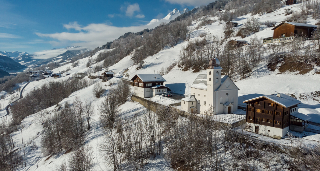 Das Foto zeigt die Kapelle St. Sebastian im Winter Das Foto zeigt die Kapelle St. Sebastian im Winter