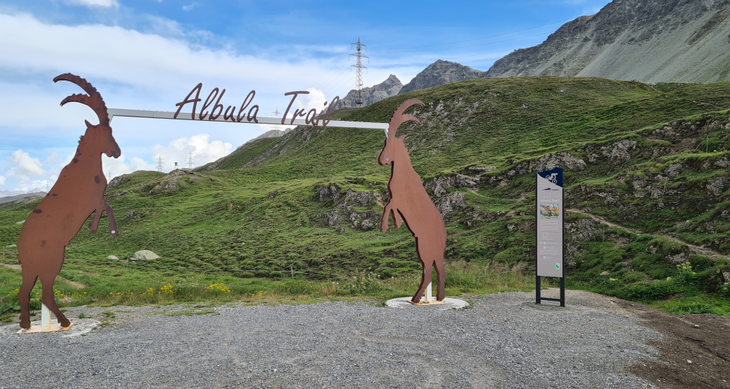 Beginn des Albula Trails Beginn des Albula Trails