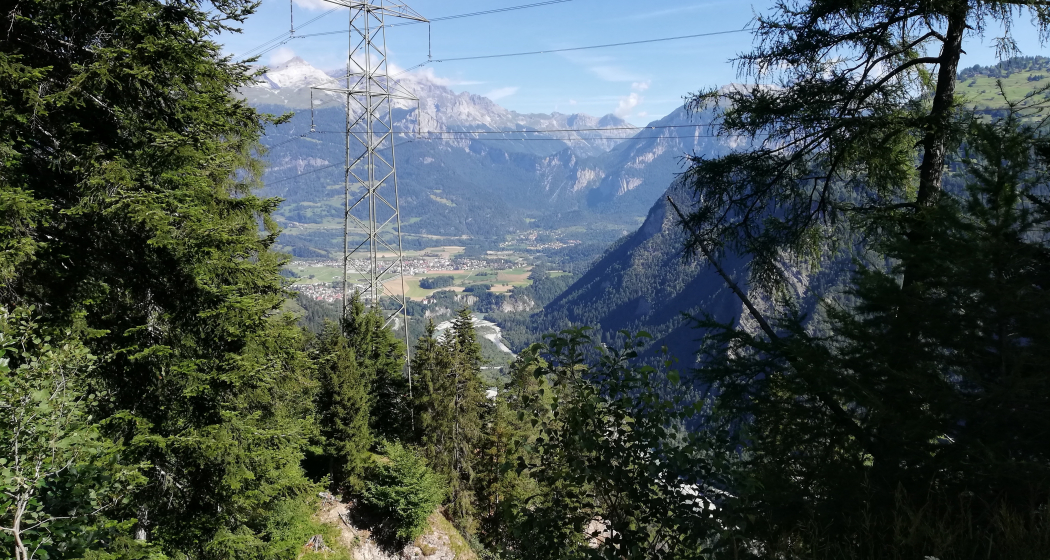 Aussicht auf Rhäzüns und Bonaduz Aussicht auf Rhäzüns und Bonaduz