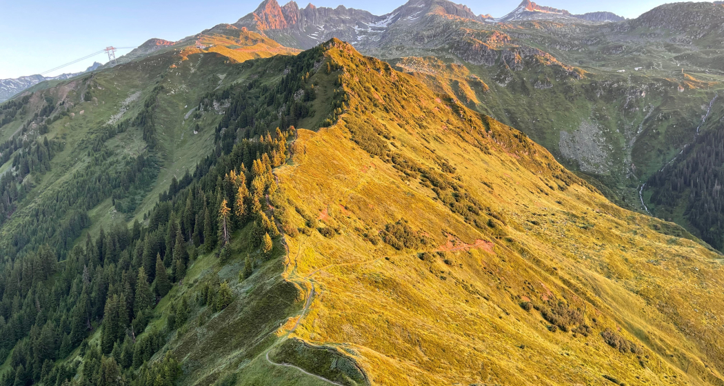 Der Piz Las Palas im Morgenlicht Der Piz Las Palas im Morgenlicht