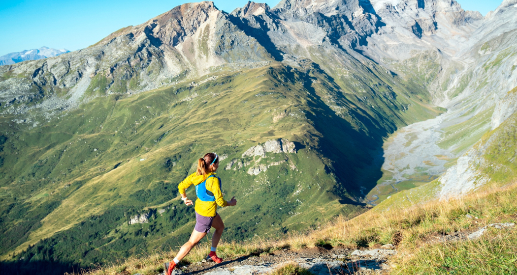 Trailruning mit Blick auf Val Frisal Trailruning mit Blick auf Val Frisal