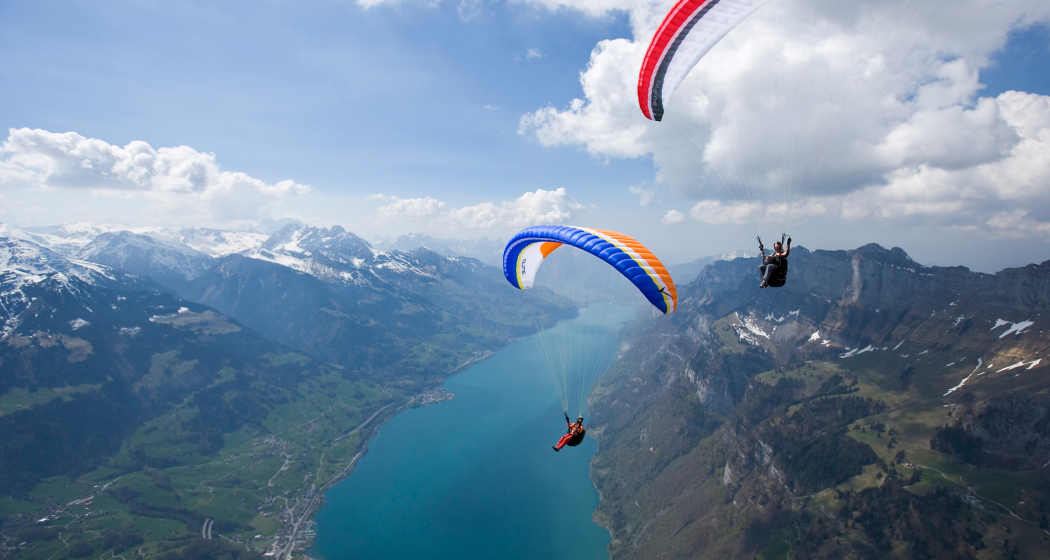 Gleitschirm Tandemflug Walensee - Flums - Pizol Gleitschirm Tandemflug Walensee - Flums - Pizol