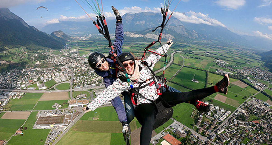Gleitschirm Tandemflug Walensee - Flums - Pizol Gleitschirm Tandemflug Walensee - Flums - Pizol
