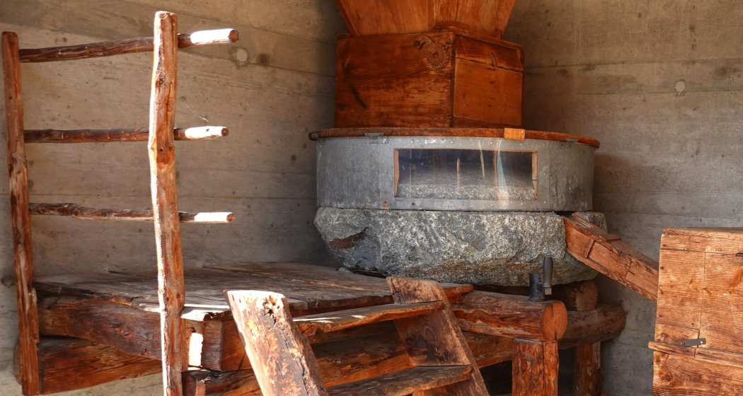 Aufnahme der alten Mühle in Sogn Benedetg