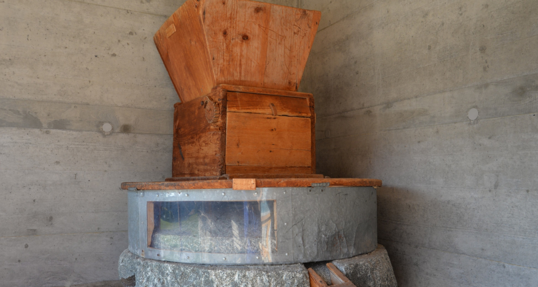 Aufnahme der alten Mühle in Sogn Benedetg