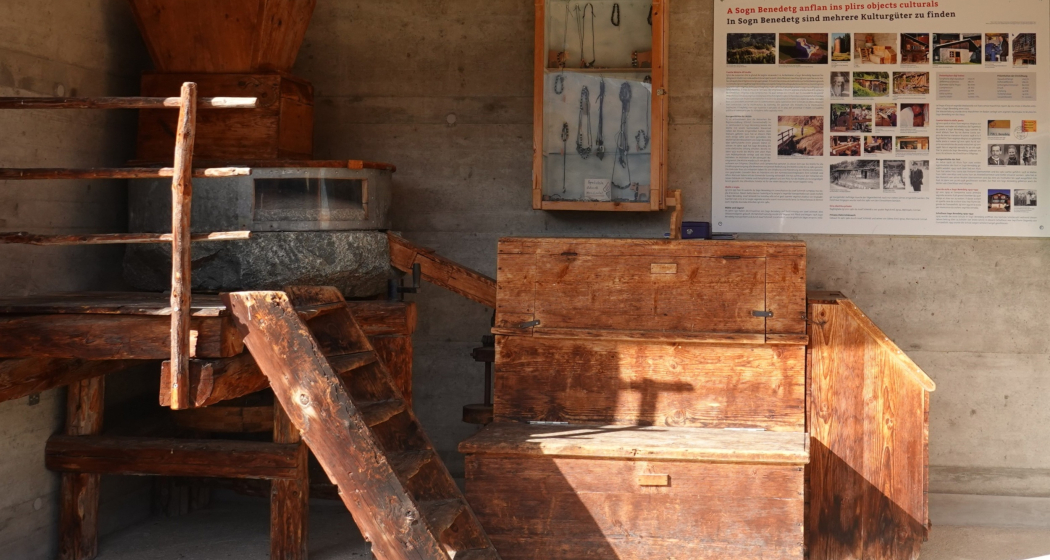 Aufnahme der alten Mühle in Sogn Benedetg
