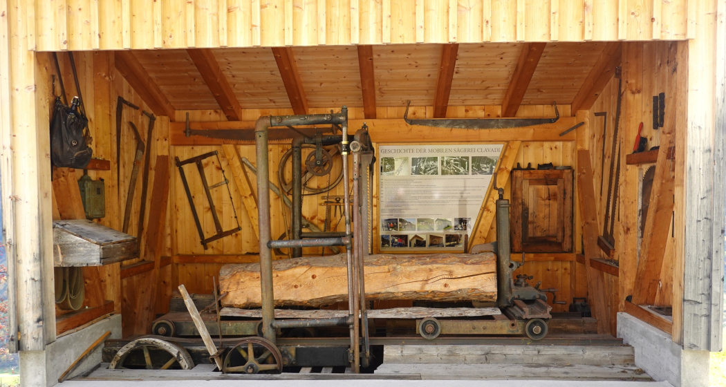 Aufnahme der mobilen Sägerei in Clavadi