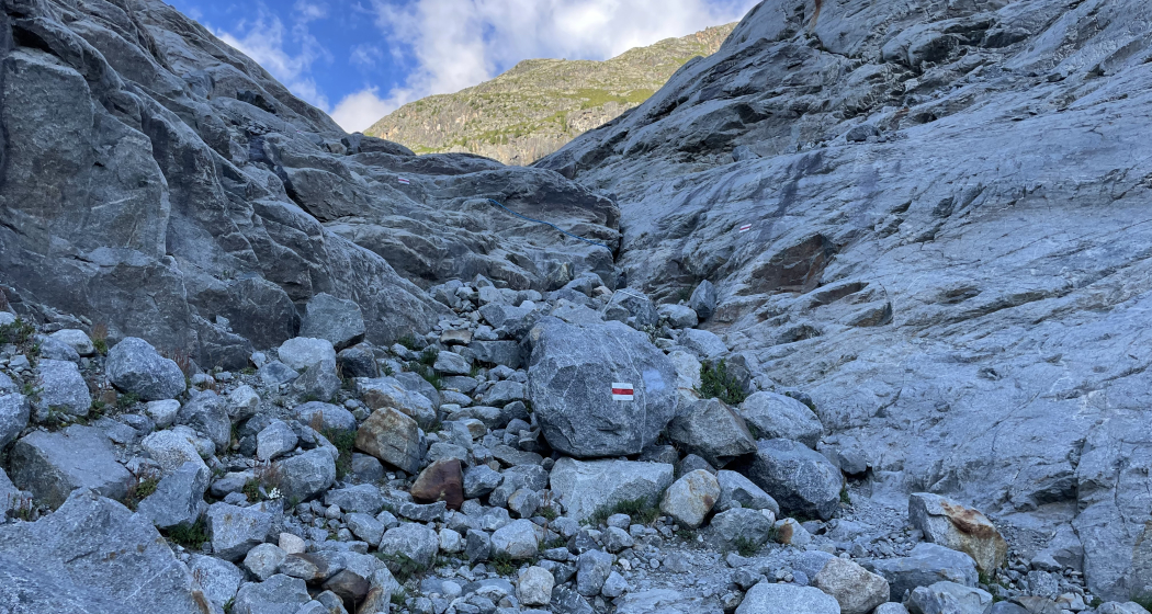 Aufstieg zur Gletscherzunge