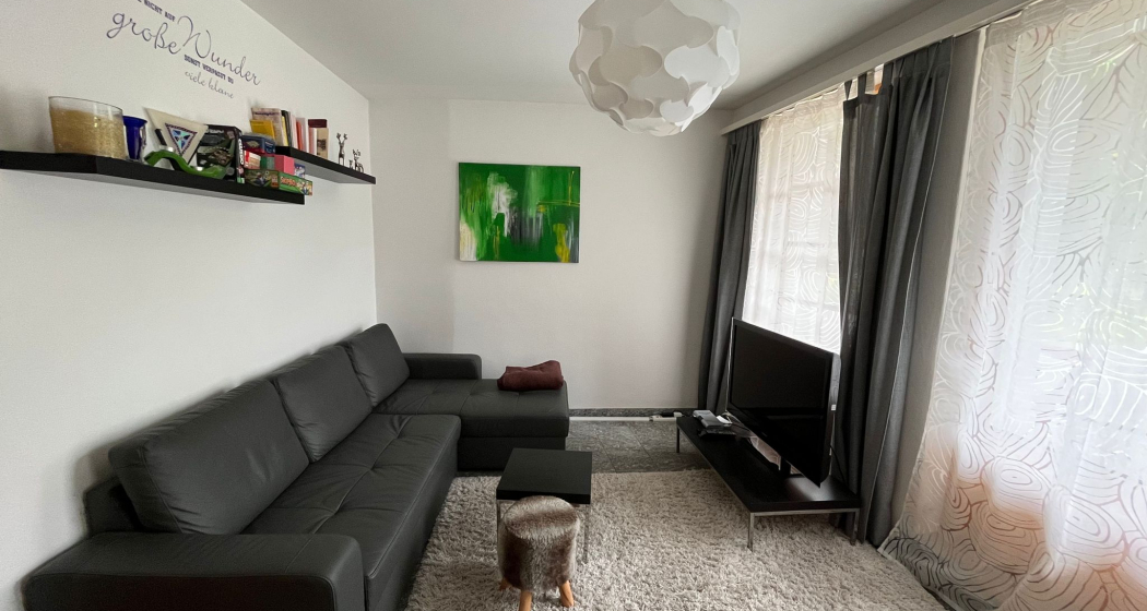 Wohnzimmer Ferienwohnung Luzi Bergün