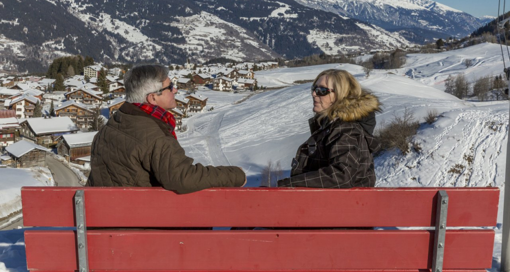 Ruhepause beim Winterwandern Ruhepause beim Winterwandern