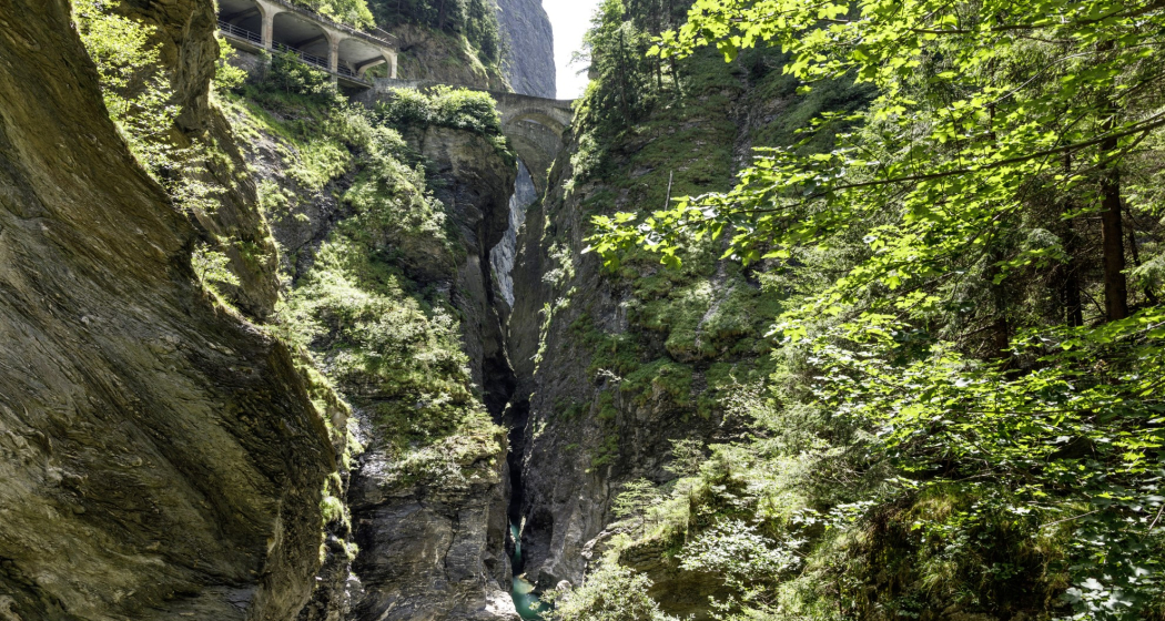 Viamala-Schlucht Blick auf die Wildener Brücke Viamala-Schlucht Blick auf die Wildener Brücke
