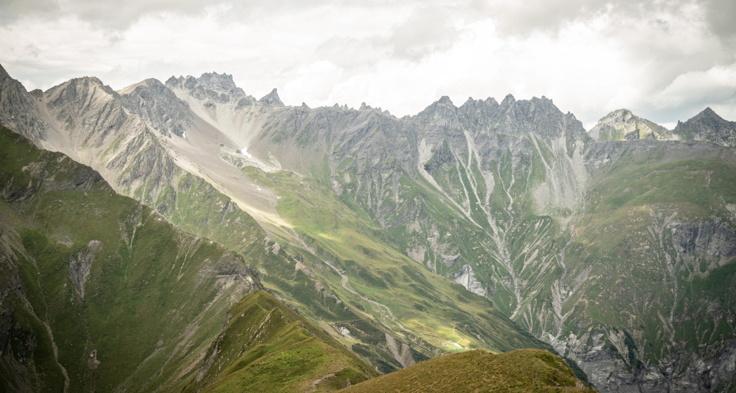 Aussicht der Wanderung Vättnerberg auf Muntaluna Aussicht der Wanderung Vättnerberg auf Muntaluna