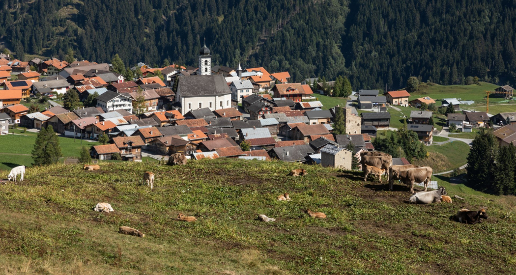 Lumbrein kurz nach dem Start