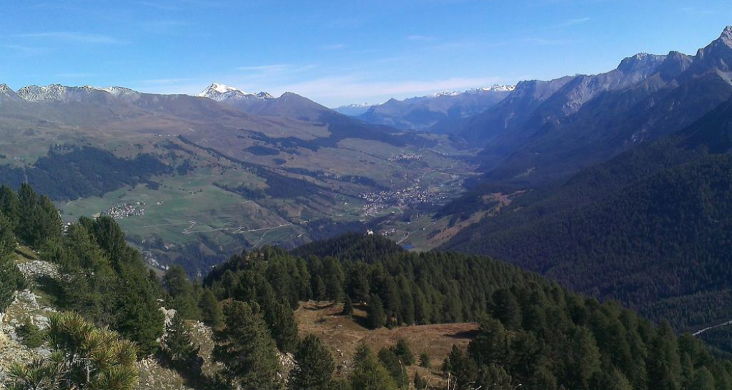Crap Putèr: Panoramablick Unterengadin Crap Putèr: Panoramablick Unterengadin