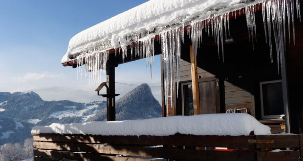 Ferienhaus Terlischa Balkon Aussicht gegen Süden