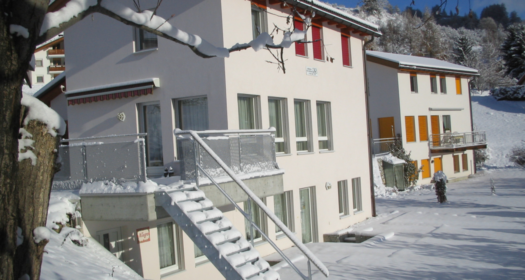 Haus Südseite im Winter