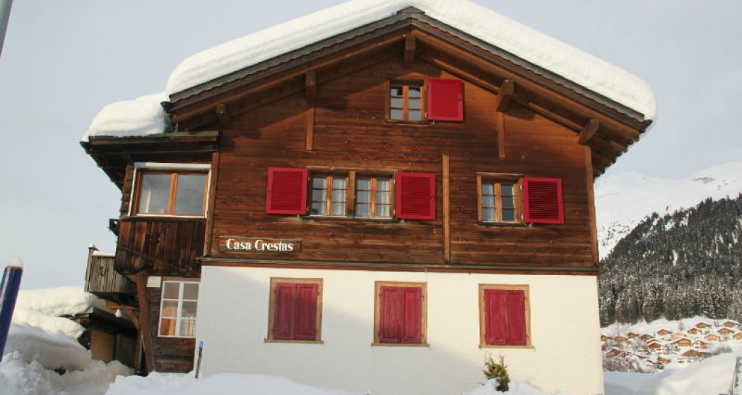 Ferienwohnung Crestas Calzaferri - Ansicht Winter