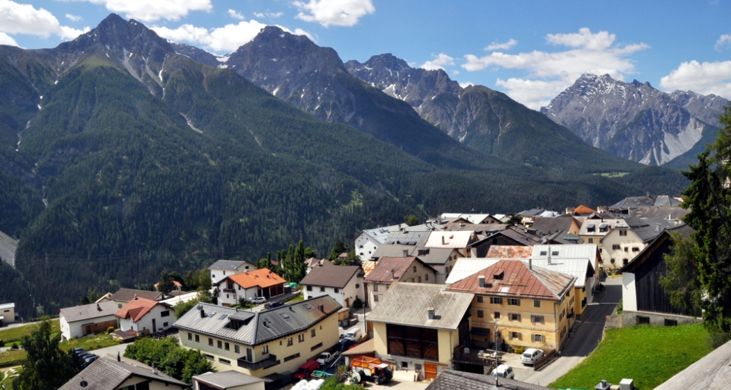 Aussicht auf die Unterengadiner Dolomiten