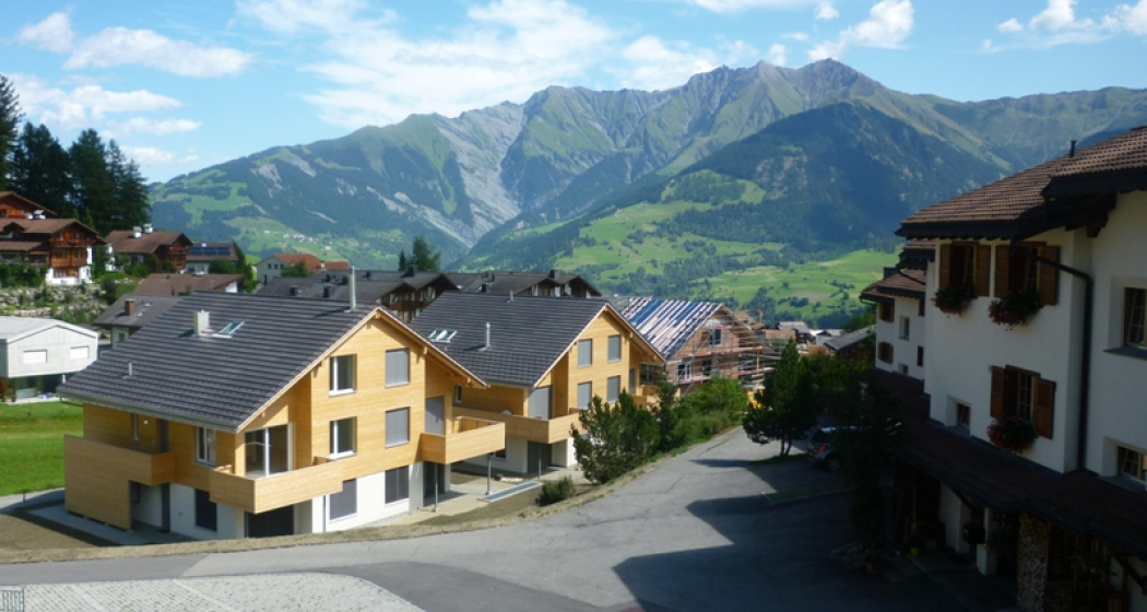 Ferienwohnung Denter Uauls Tanno - Aussicht Sommer