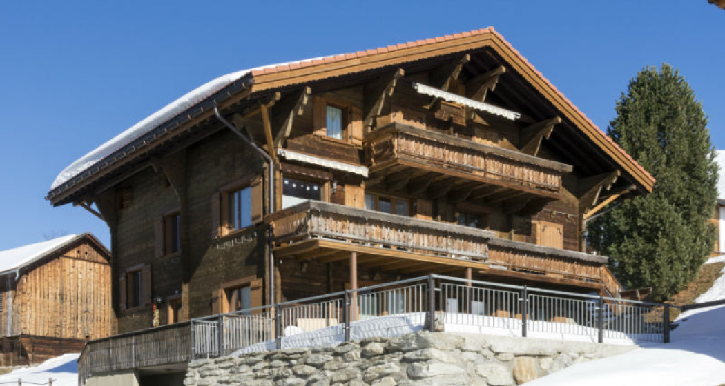 Ferienwohnung Genoveva Sax, Obersaxen Meierhof - Ansicht Winter