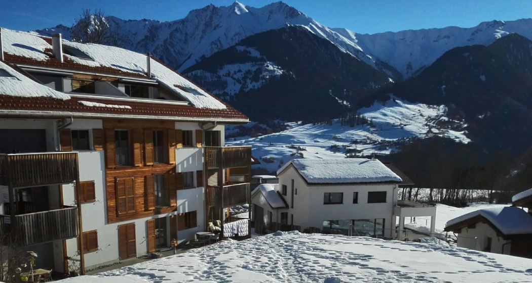 Ferienwohnung Cadorcat Berger- Aussicht Winter