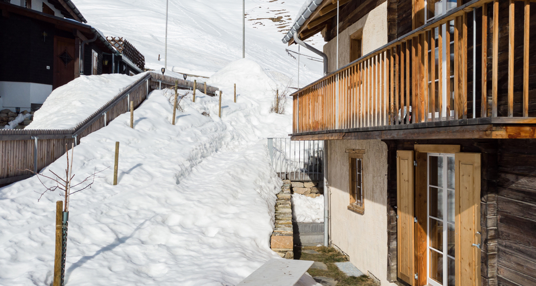 Ferienwohnung Wolfensberger - Terrasse Winter