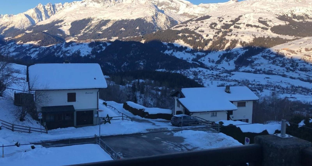 Ferienwohnung Collina Dado Lindig - Aussicht Winter