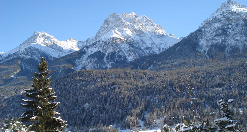 Aussicht Balkon Winter Süd