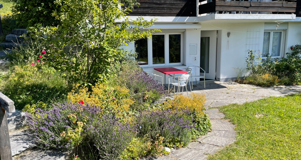 Eingang und Sitzplatz