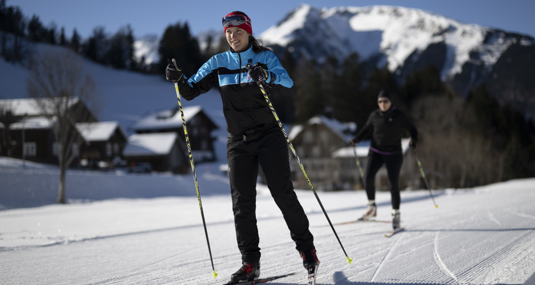 Langlaufunterricht im Taminatal