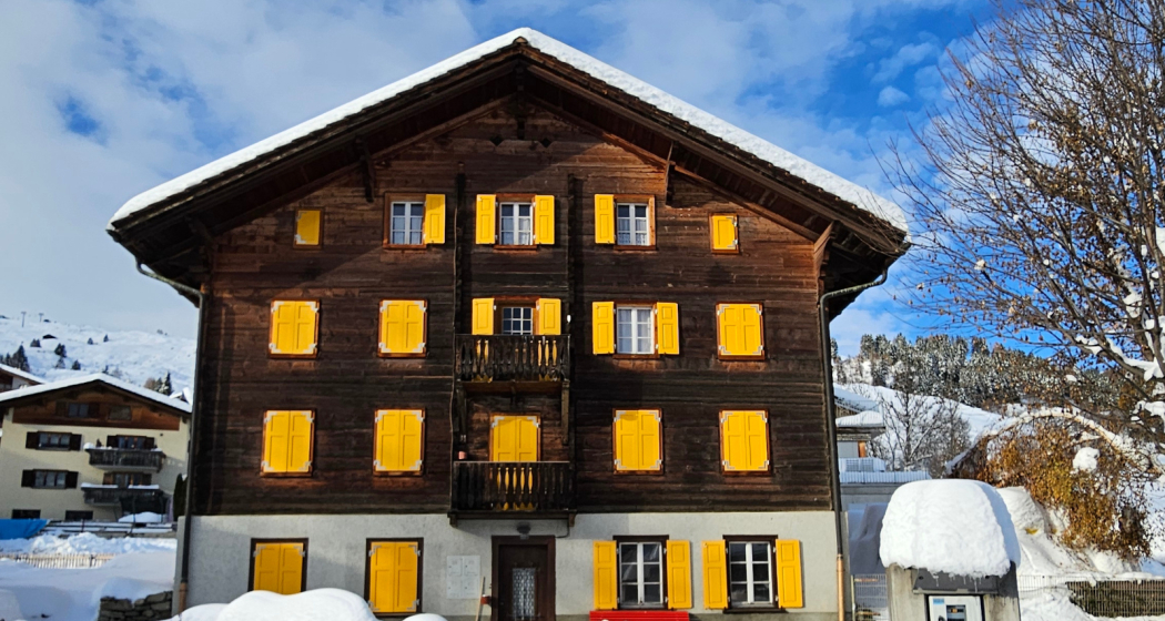 Ferienwohnung Gravas Caduff - Ansicht Winter