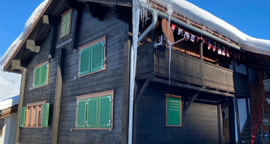 Ferienhaus Casa Sper il fuorn Zimmermann - Ansicht Winter
