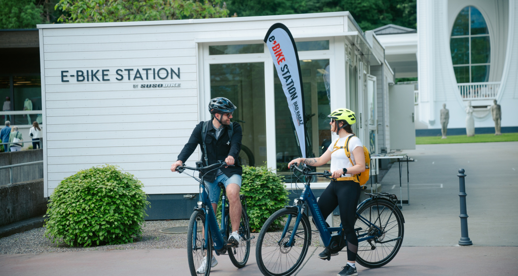 Start bei der E-Bike Station in Bad Ragaz Start bei der E-Bike Station in Bad Ragaz