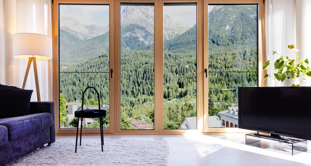 View living room Residenza Magenta Scuol