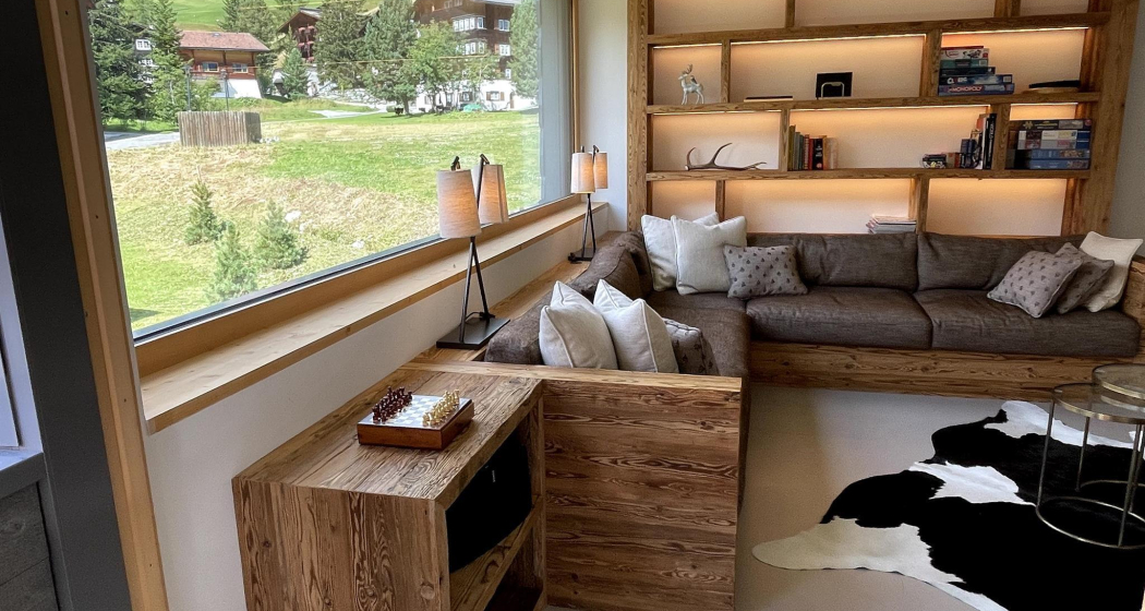 Livingroom & view on Bergkirchli