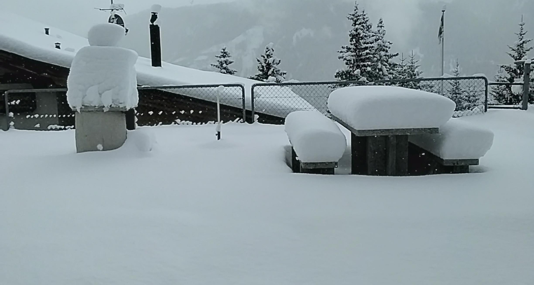 Gemeinschaftsgrill mit Steintisch und -bänken